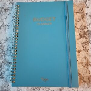 Blue Budget Planner with Gold Accents